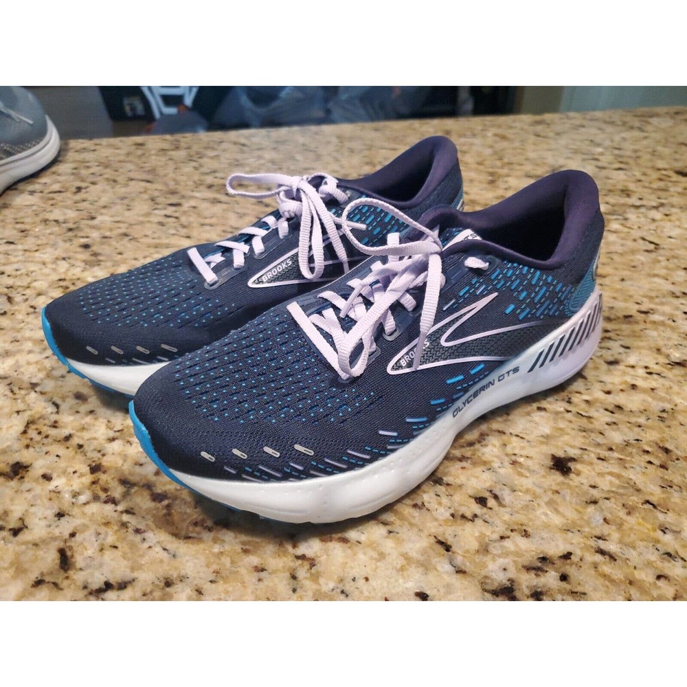 Brooks Women's Glycerin GTS 20 Blue Lilac Running Shoe Size 10.5 B